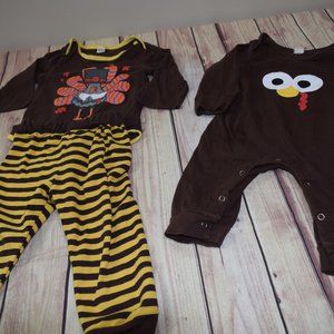 Thanksgiving Boys 12 to 18 Months lot of 2 outfits